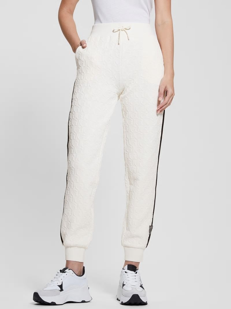 Guess Cheri Signature Pants - Gj Sprit White Jacquard