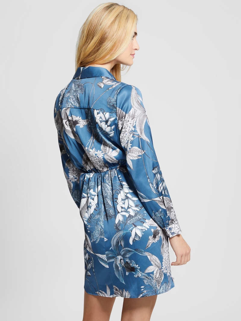 Guess Eco Alya Printed Dress - Phantom Flora Print