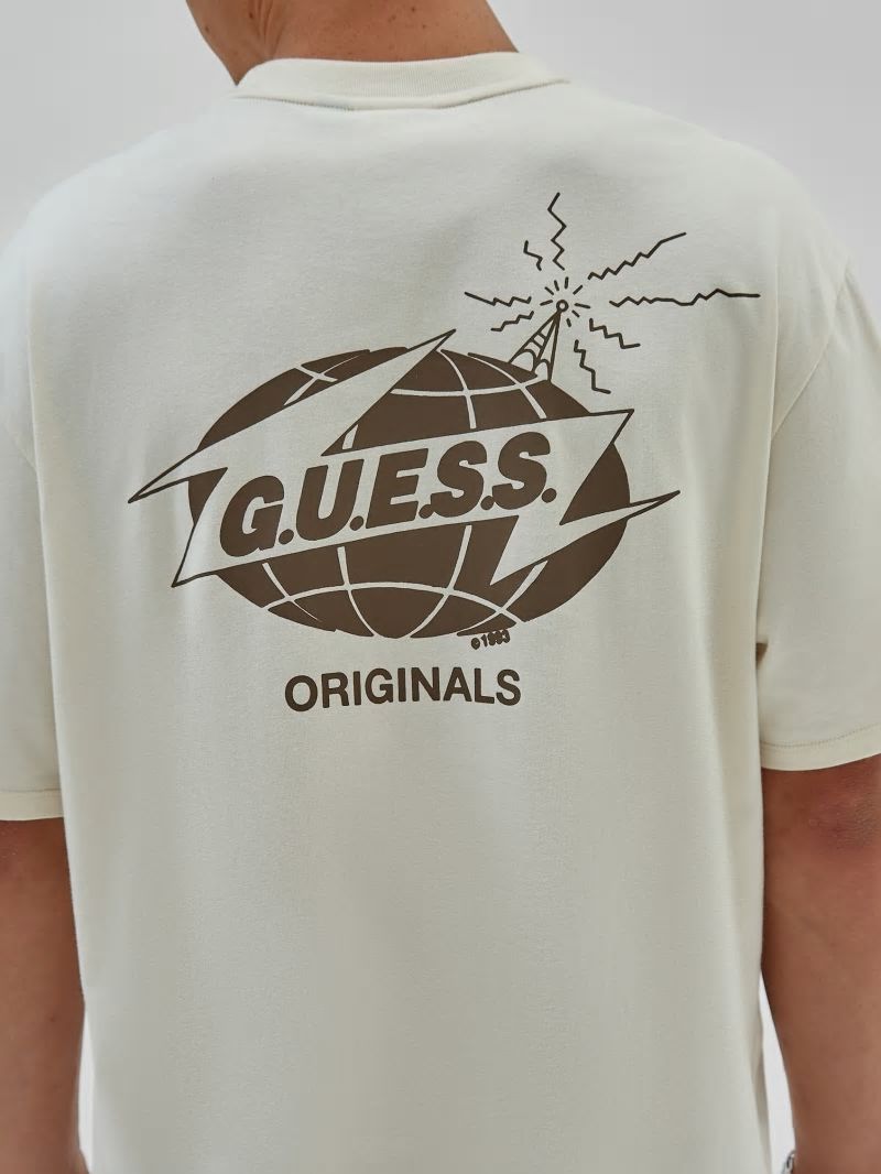 Guess GUESS Originals Eco Radio Tee - Sandy Shore