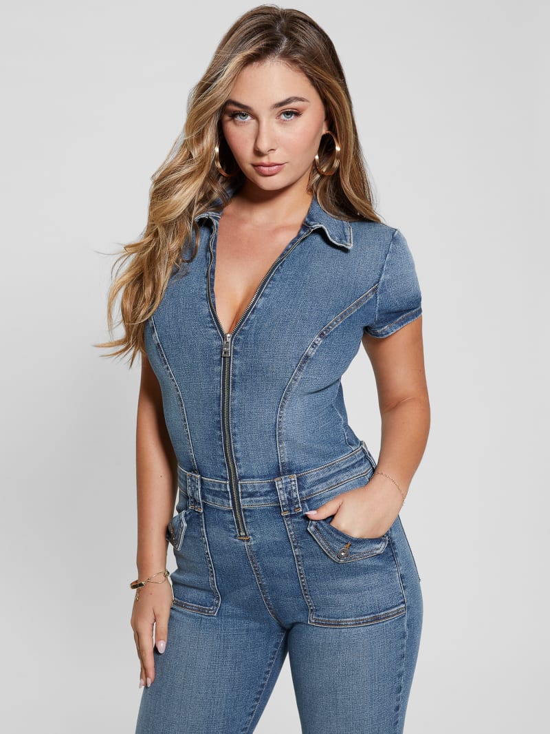 Guess Jade Denim Jumpsuit - Persian Indigo