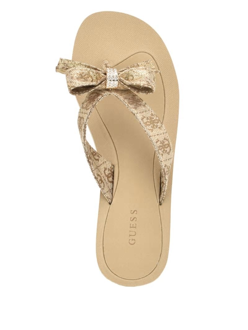 Guess Tuta Bowtie Sandals - Gold