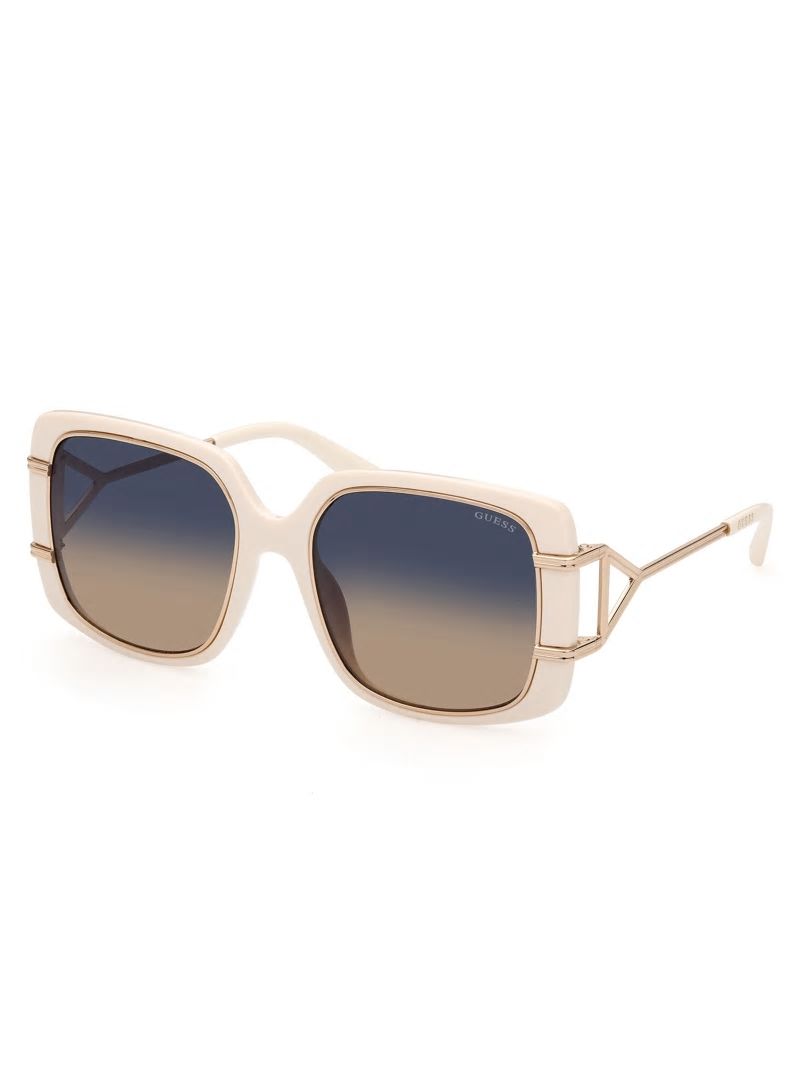 Guess Oversized Square Sunglasses - White