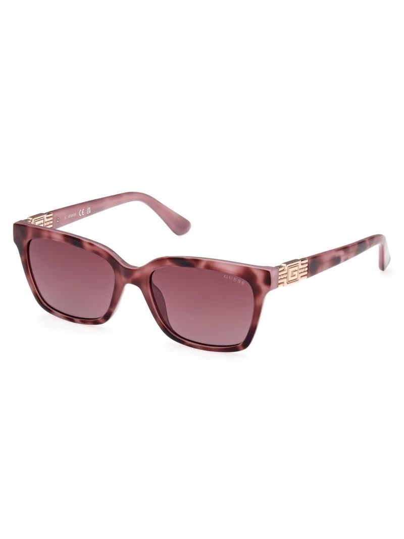 Guess Square Plastic Sunglasses - Purple