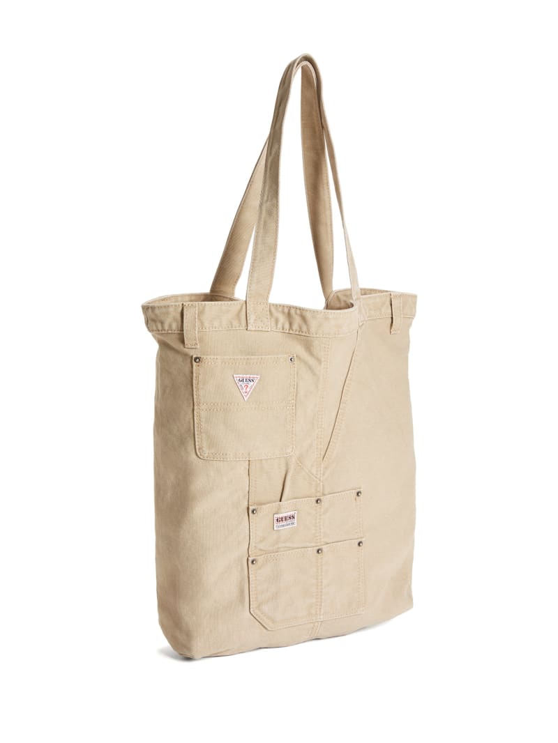 Guess GUESS Originals Canvas Tote - Washed Brown Canvas