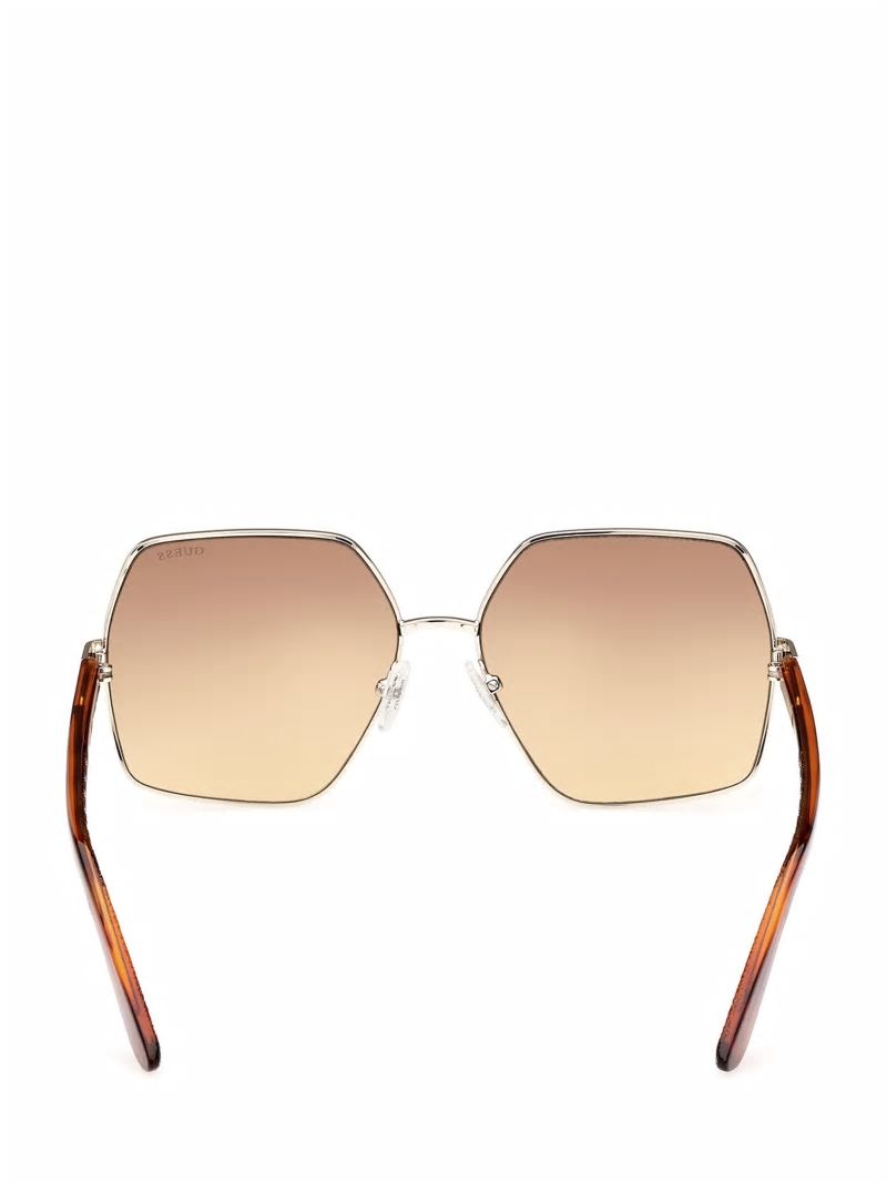 Guess Aurora Oversized Trim Sunglasses - Tortoise