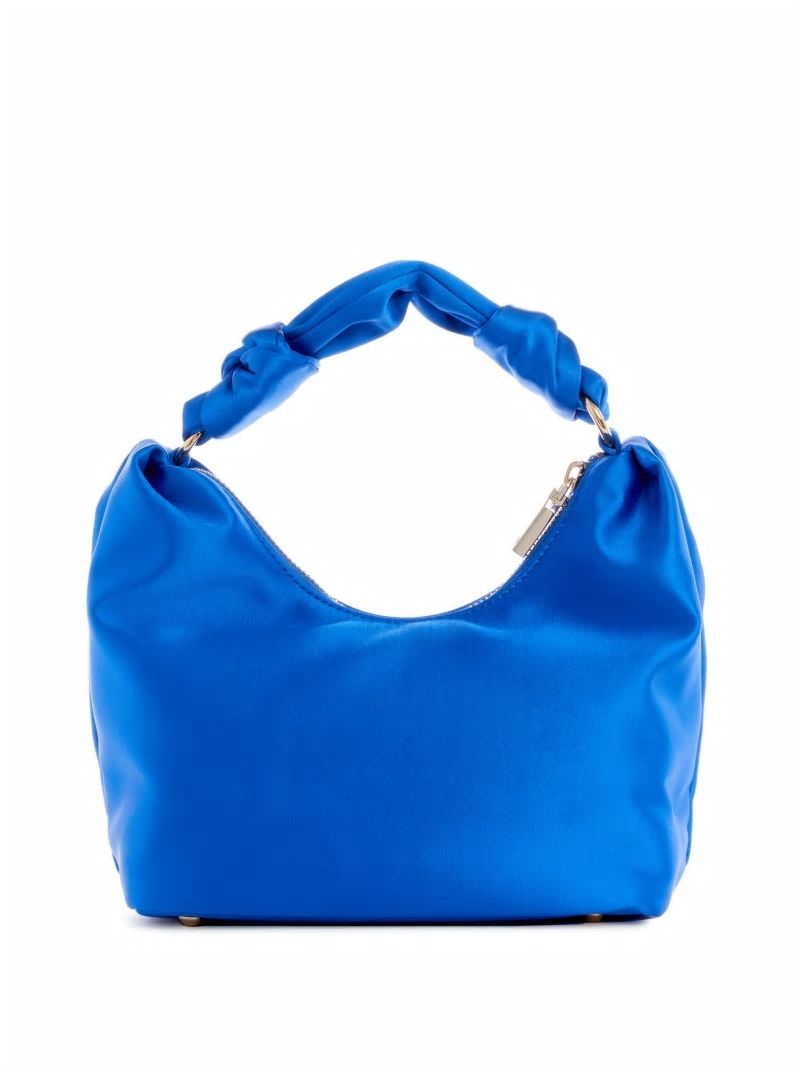 Guess Velina Satin Hobo Bag - Bleu/Cherbourg Wash