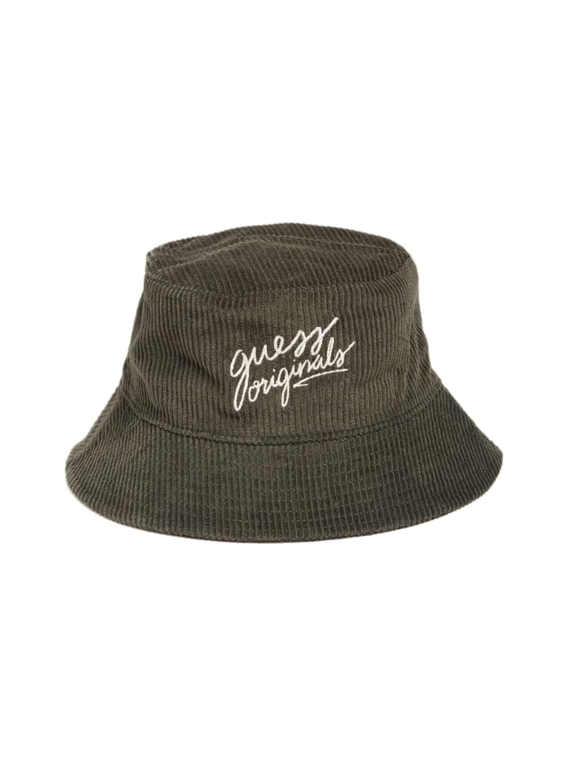 Guess GUESS Originals Corduroy Bucket Hat - Peyote Green