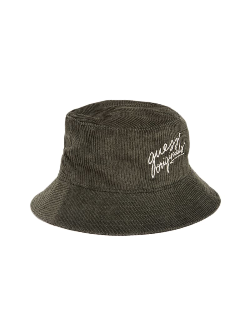 Guess GUESS Originals Corduroy Bucket Hat - Peyote Green