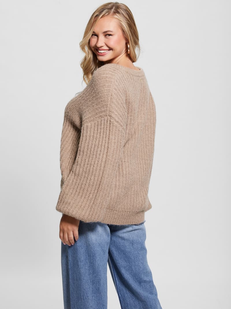 Guess Nara Wool-Blend Sweater - Silk Taupe Multi