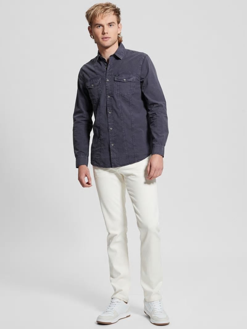 Guess Sunset Washed Shirt - Bleu éLéGant