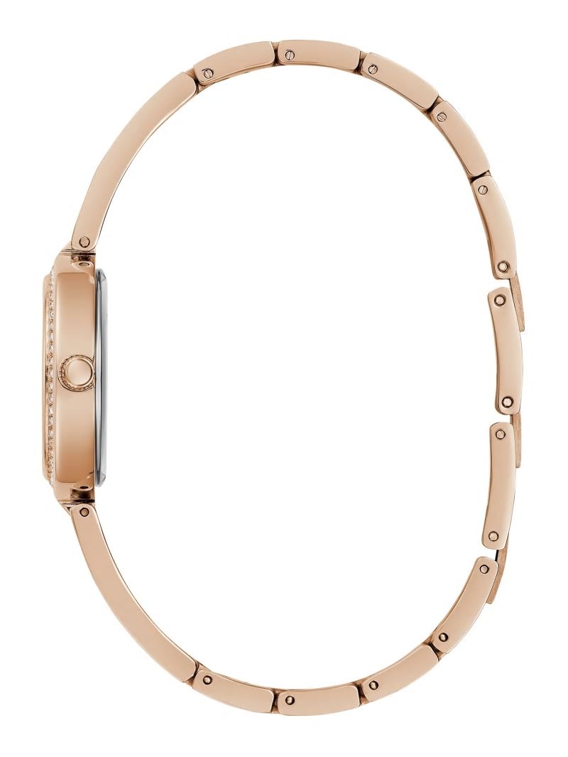 Guess Rose Gold-Tone Analog Watch - Silver