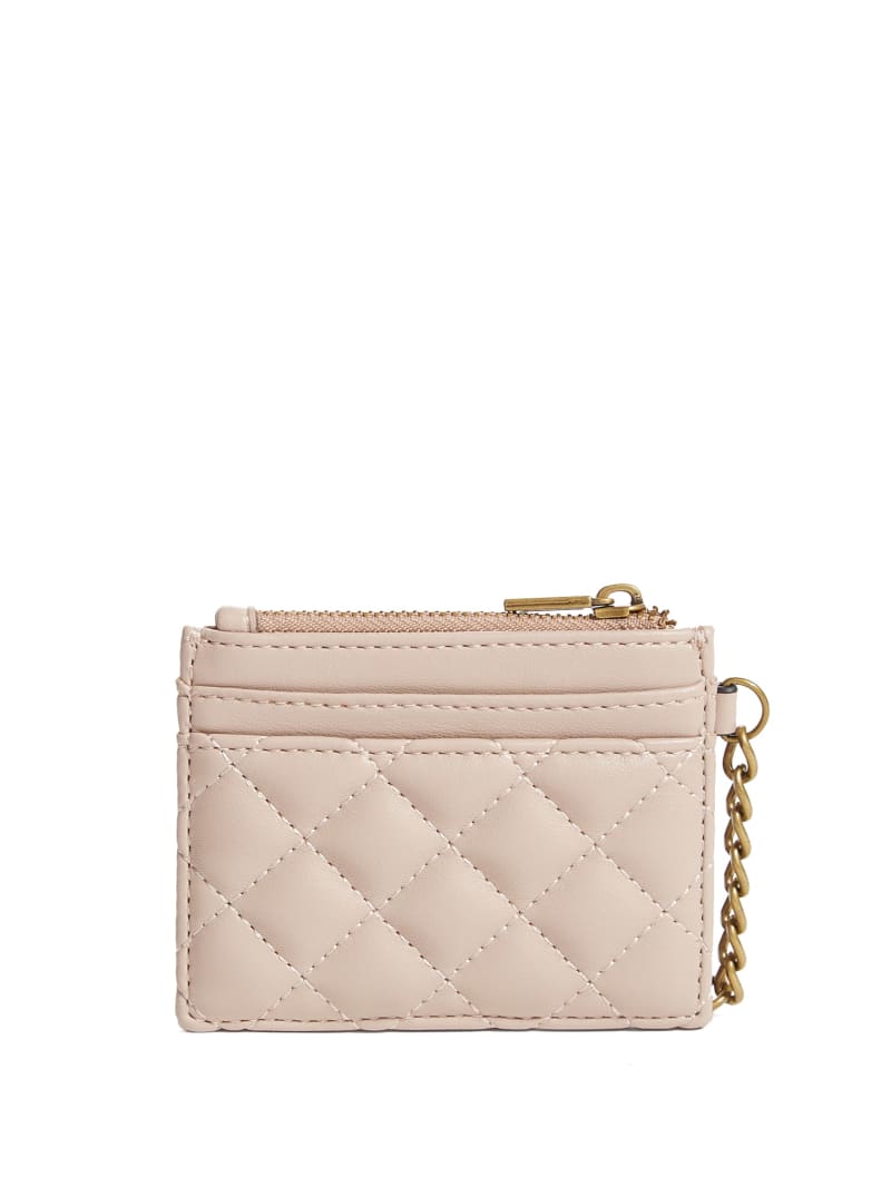 Guess Quilted Card Holder - Tan