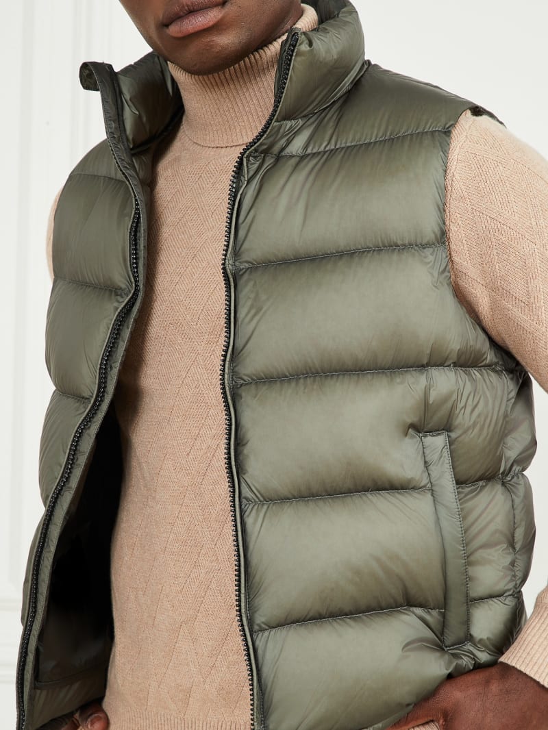 Guess Down Puffer Vest - Hunter Green