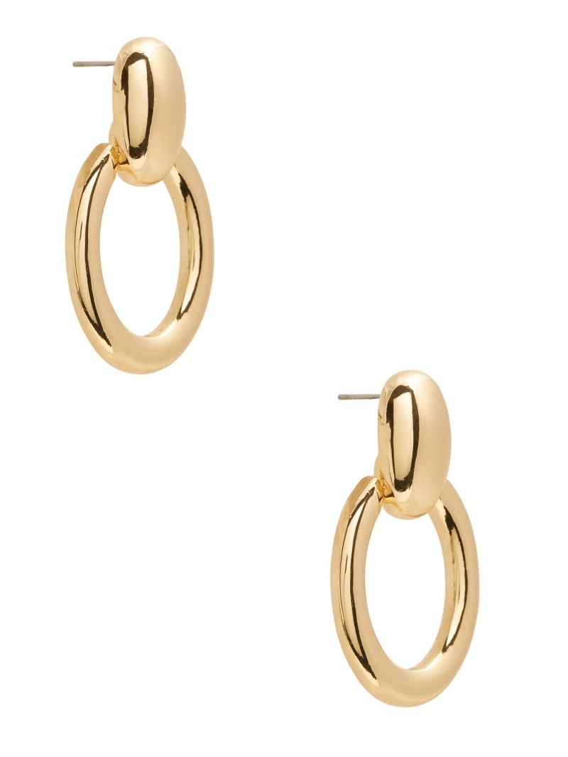 Guess 14K Gold-Plated Doorknocker Earring - Silver/Gold