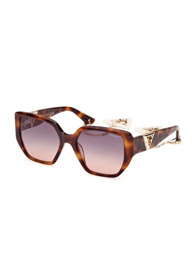 Guess Plastic Cat-Eye Sunglasses - Tort