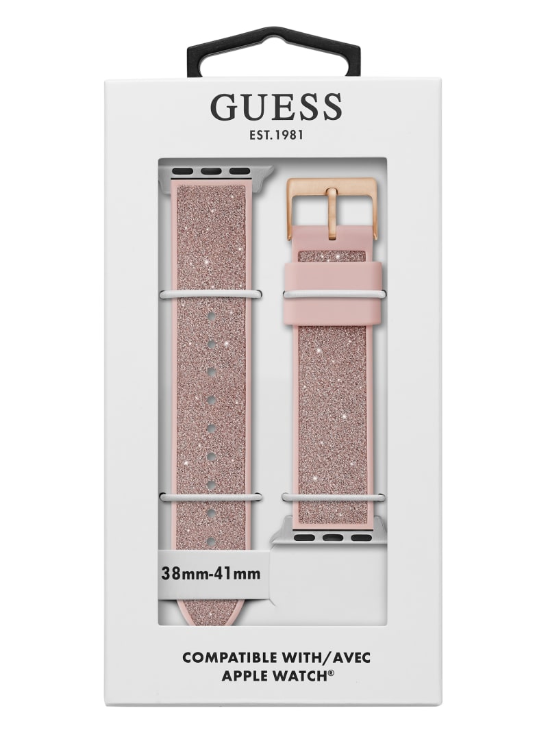 Guess Pink Glitter Silicone 38-41 mm Band for Apple Watch® - Rose Gold