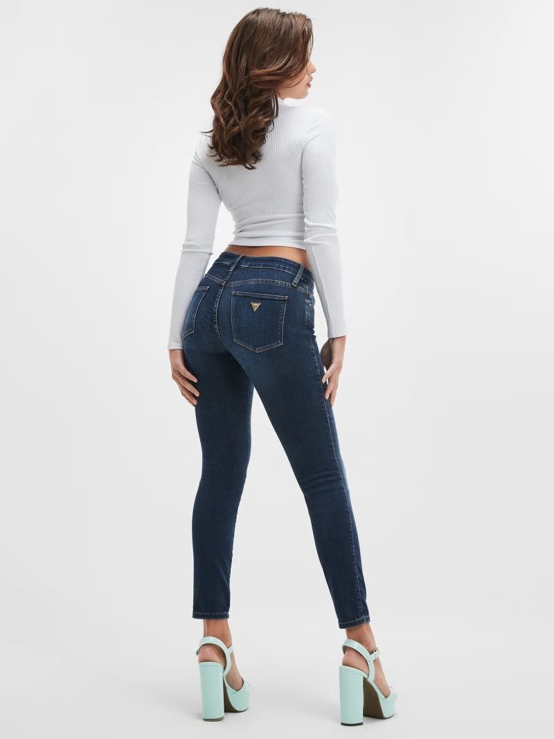 Guess Sexy Curve Mid-Rise Skinny Jeans - Cumberland