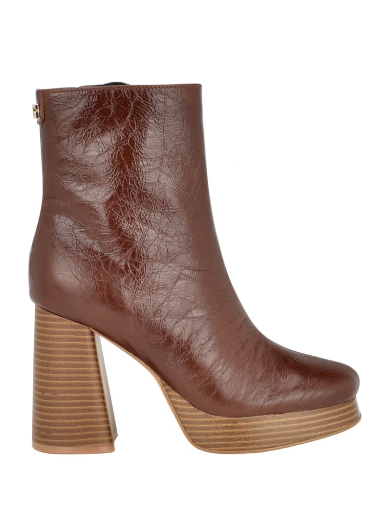 Guess Danca Platform Booties - Medium Brown