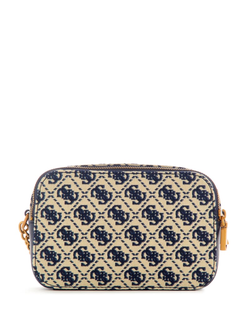 Guess Izzy Jacquard Logo Camera Bag - Navy Logo