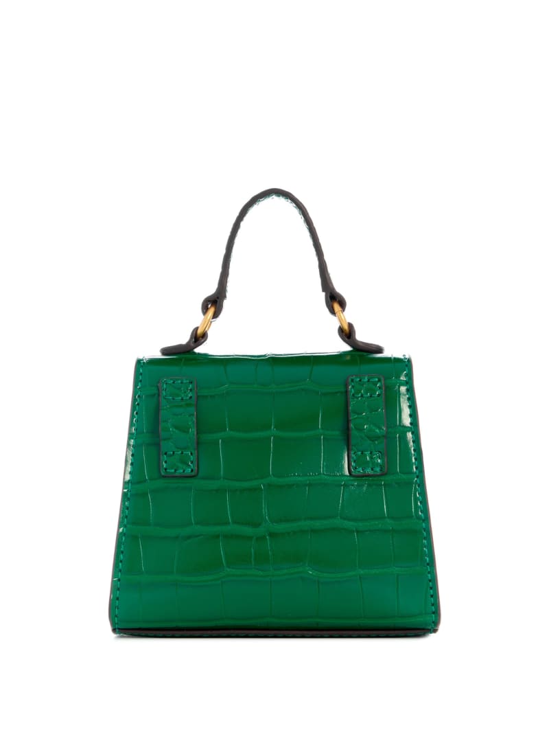 Guess Sestri Crocodile-Embossed Mini Crossbody - Green