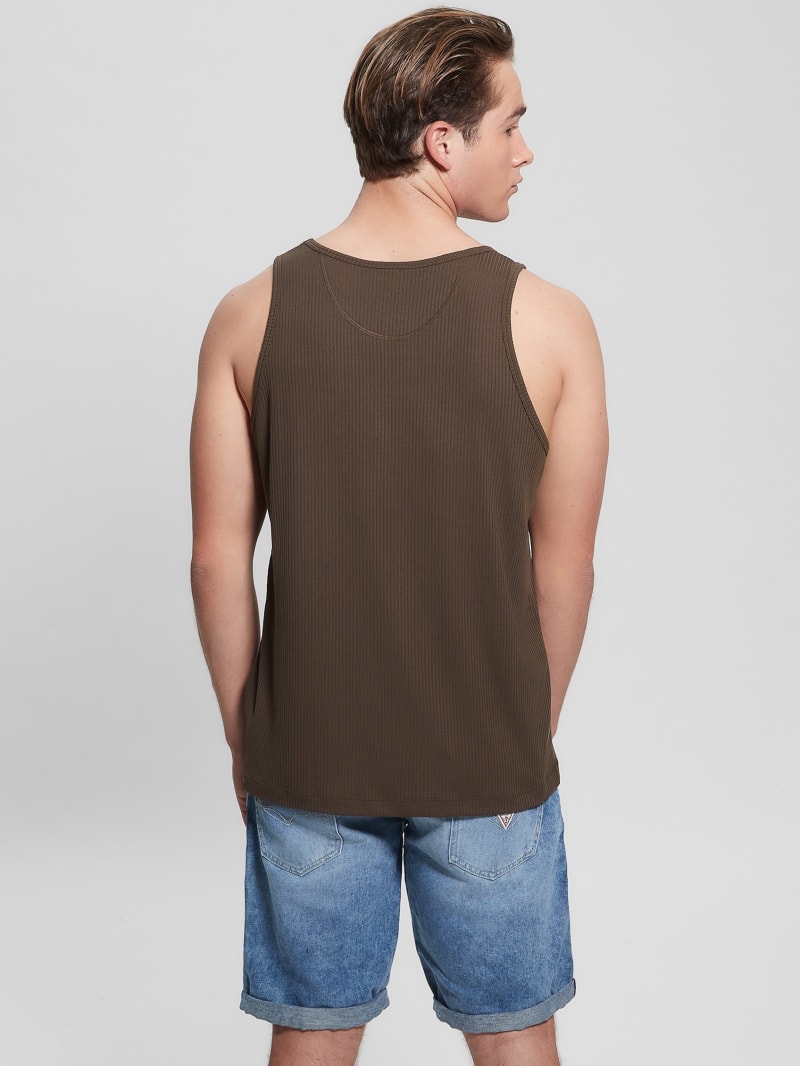 Guess Eco Cyrus Ribbed Tank - Cafe Noir