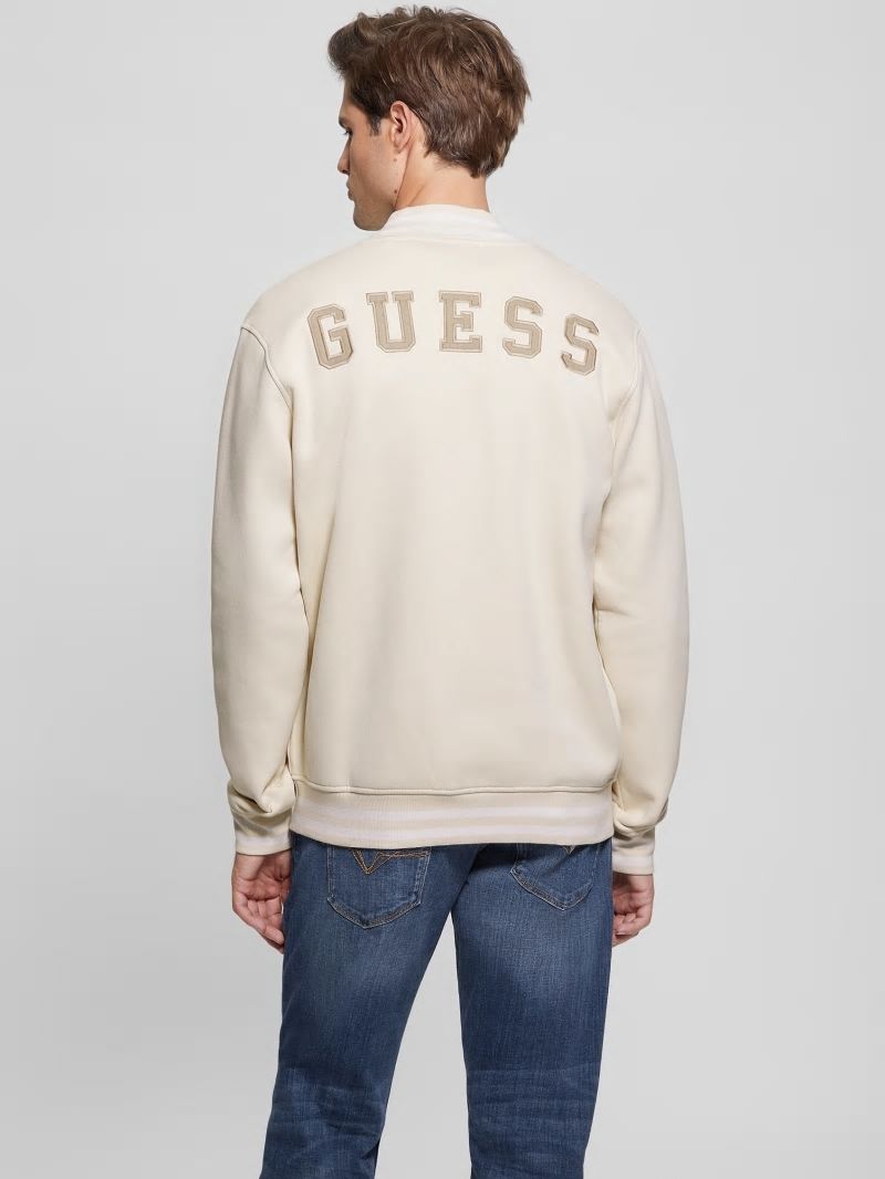 Guess Eco Embroidered Flight Jacket - Vanilla Blush