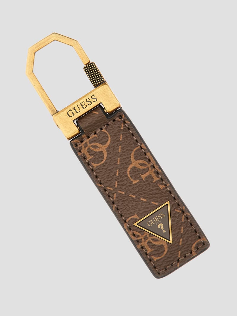 Guess Vezzola Smart Flat Keyring - Brown/Mustard