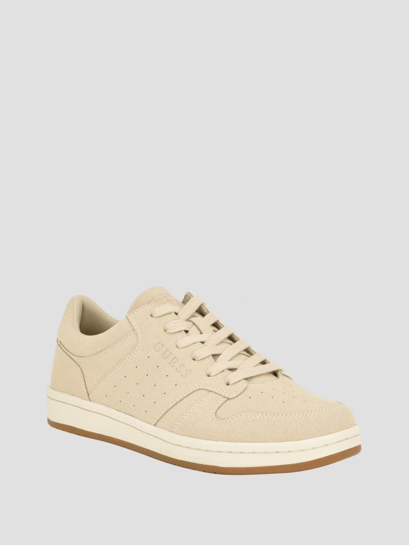 Guess Lensa Signature Low-Top Sneakers - Light Natural