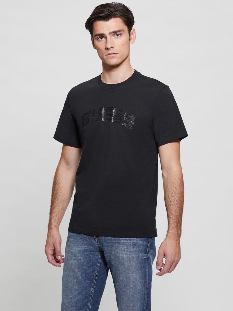 Guess Eco Gaston Logo Tee - Black