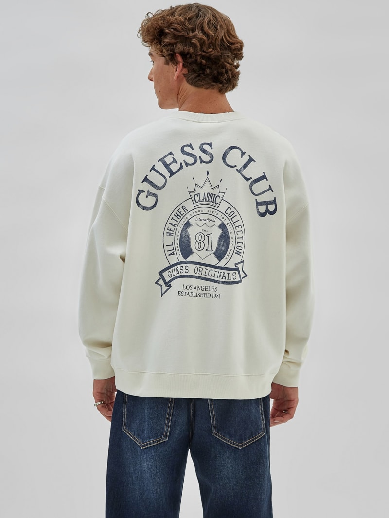 Guess GUESS Originals Varsity Crewneck - Sandy Shore