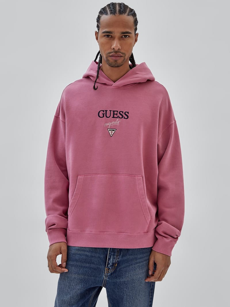 Guess GUESS Originals Baker Logo Hoodie - Distressed Damson Multi