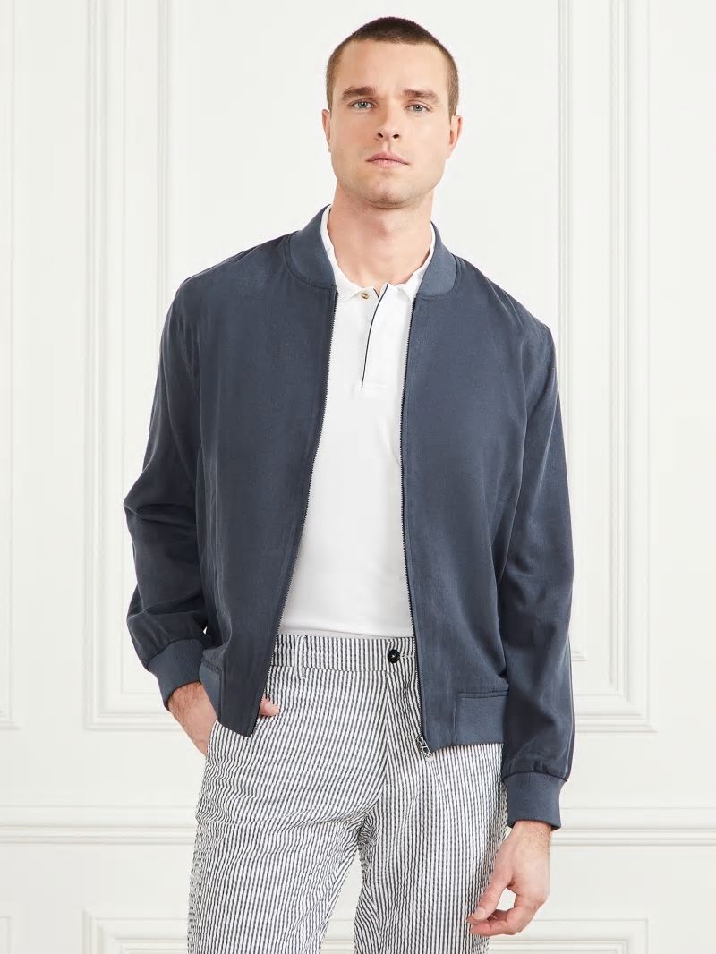 Guess Eco Classic Flight Jacket - Bleu éLéGant