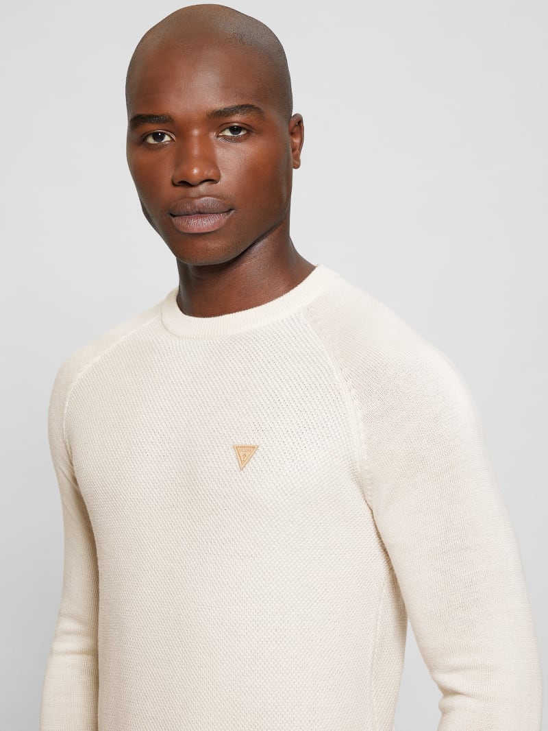 Guess Eco Alec Wool-Blend Sweater - Muted Stone