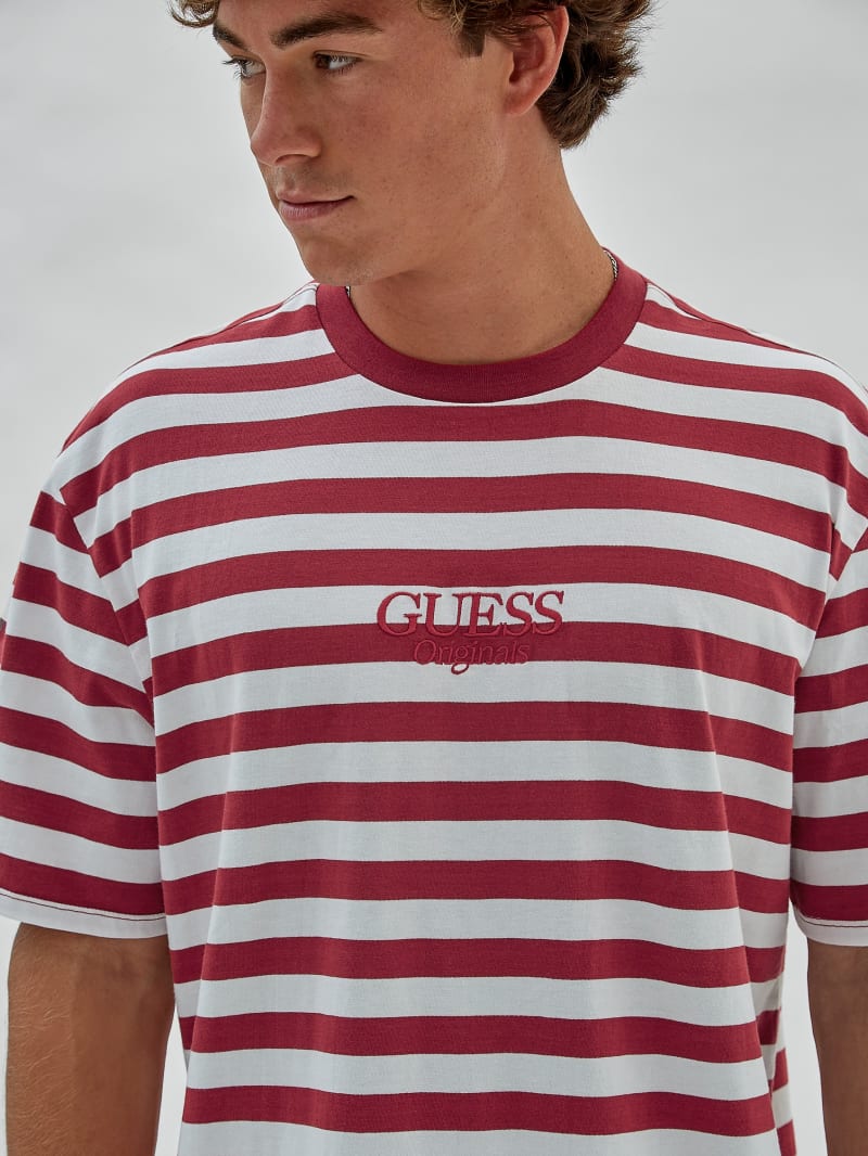 Guess GUESS Originals Eco Simple Stripe Tee - Autumn Spice Multi