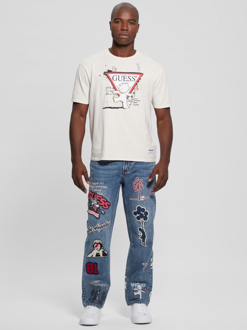 Guess Classic Patched Jeans - Weathered Stone