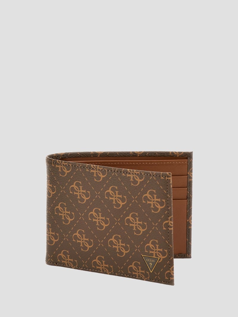 Guess Vezzola Smart Bifold Wallet - Brown/Mustard