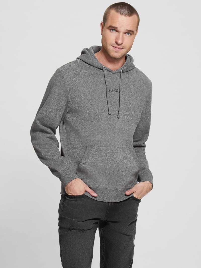 Guess Eco Roy Logo Hoodie - Midnight Dark Heather