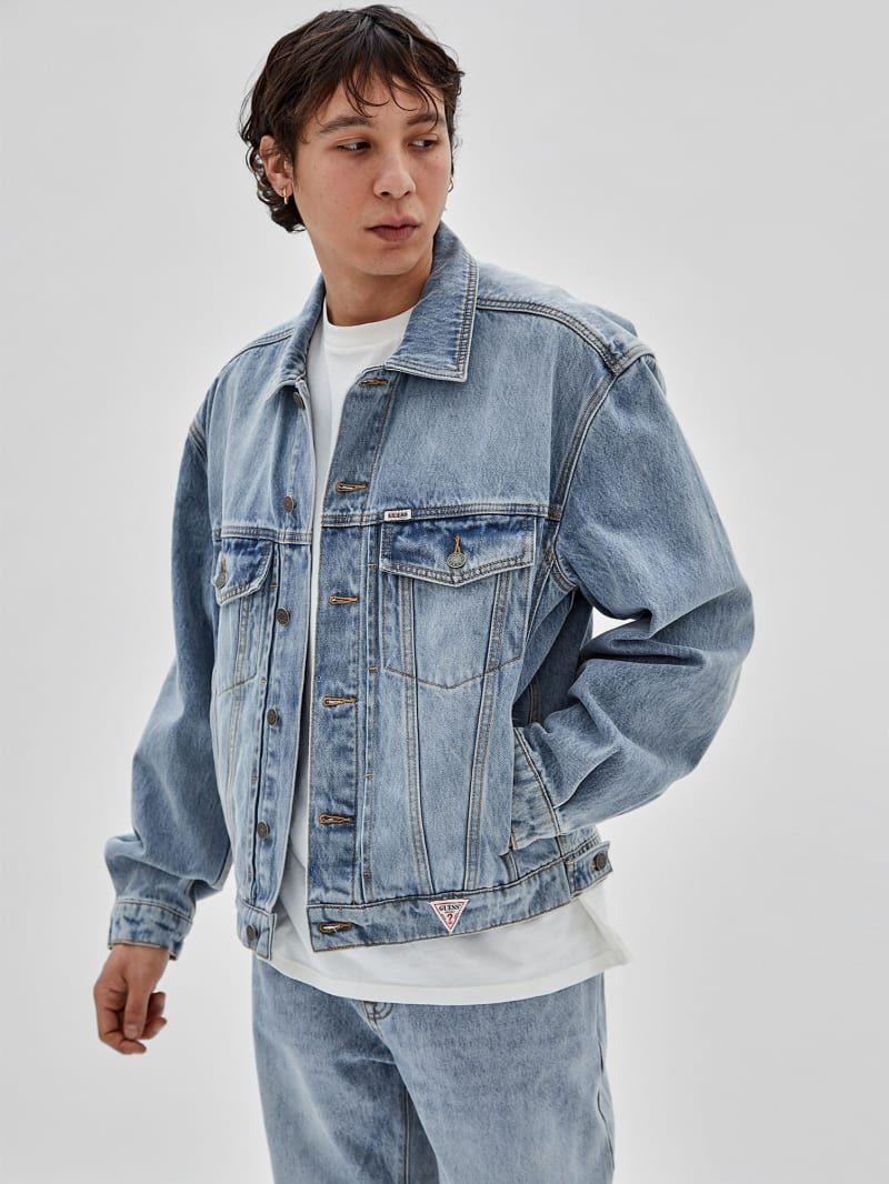 Guess GUESS Originals Denim Kit Jacket - Go Leo Lt Wash