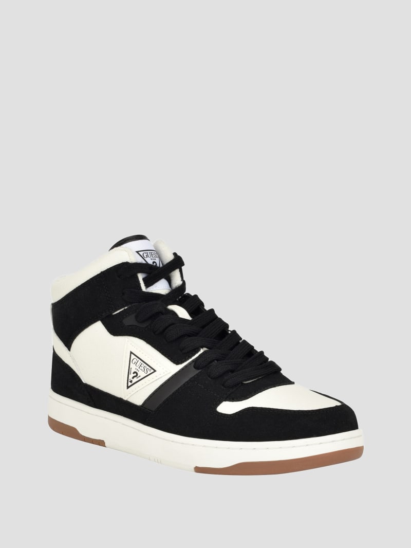 Guess Tristo Triangle High-Top Sneakers - Black 001