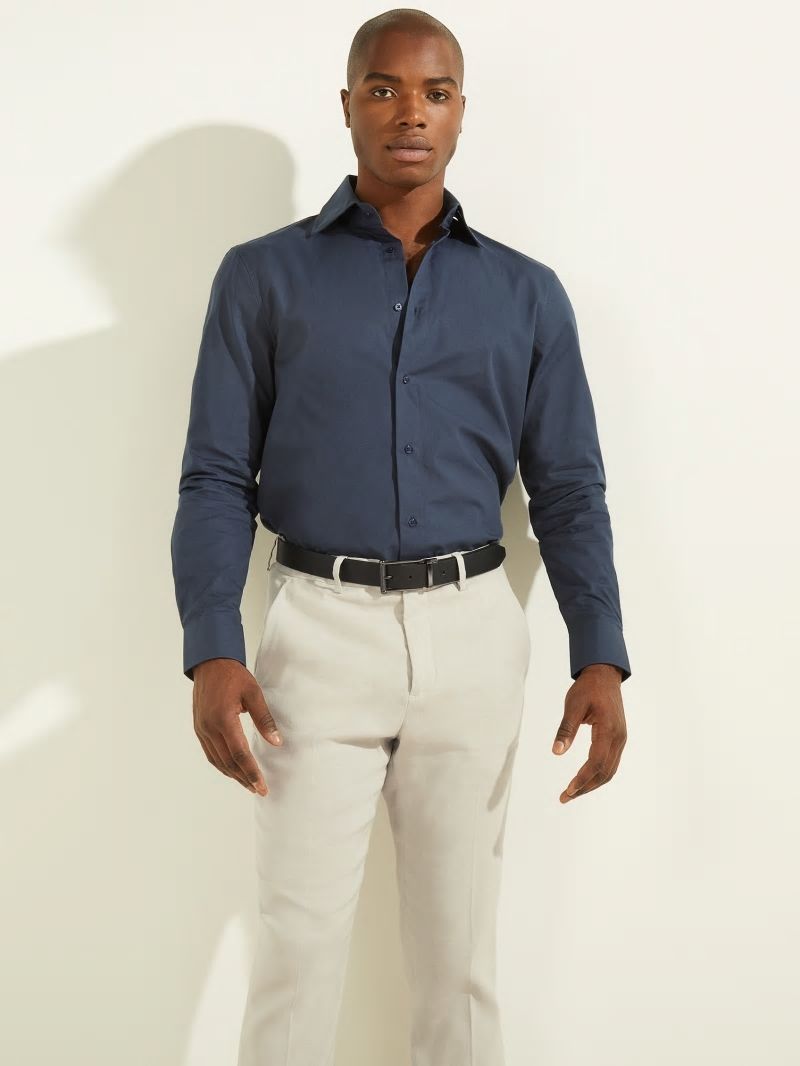 Guess William Shirt - Silk Blue