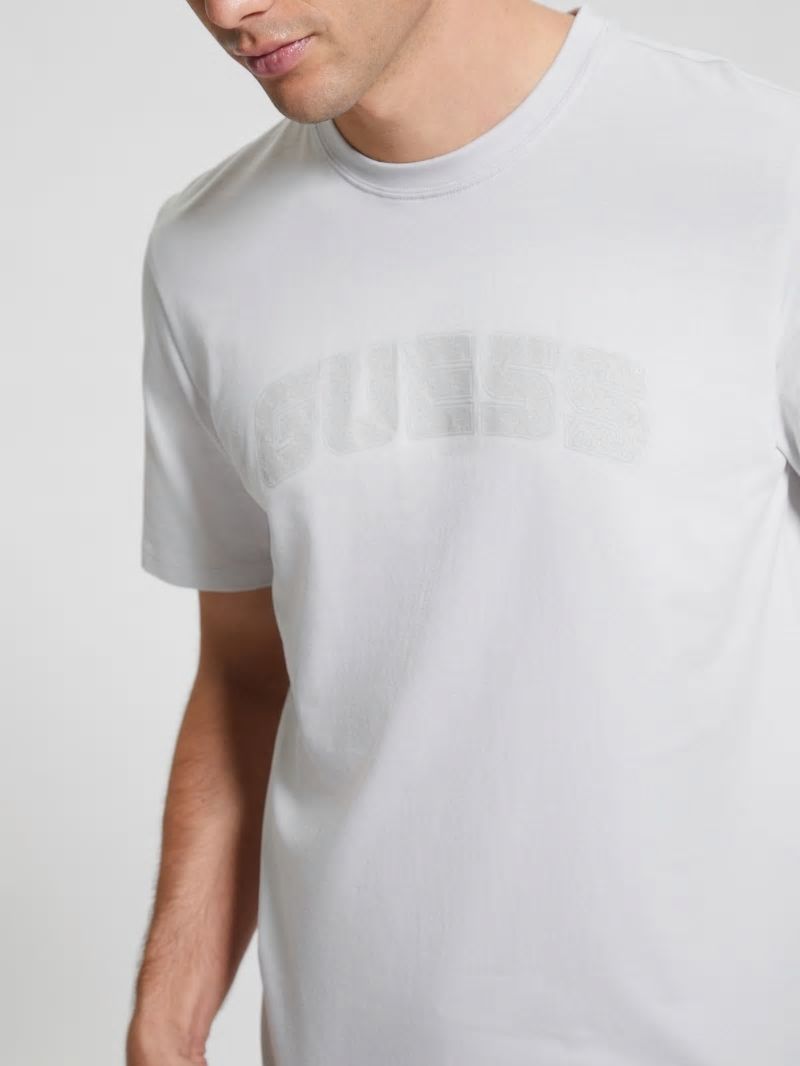 Guess Eco Gaston Logo Tee - Marble Grey