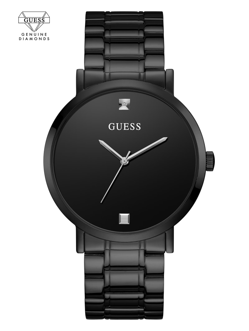 Guess Black Diamond Analog Watch - Black Snakeskin