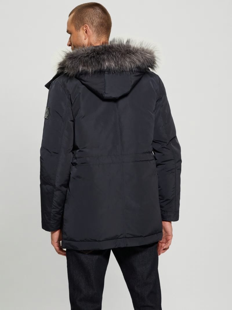 Guess Eco Real Down Parka - Bleu éLéGant