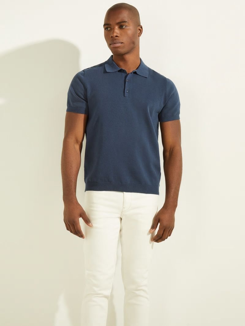 Guess Formal Performance Sweater Polo - Best Blue