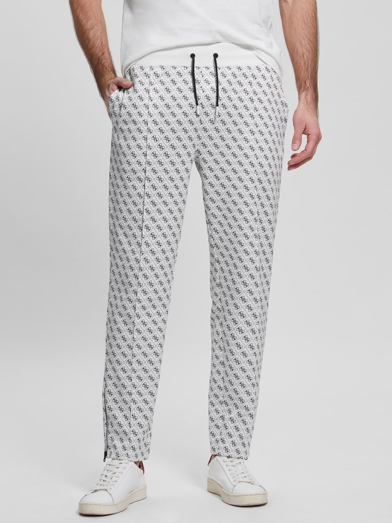 Guess Eco Korbin Track Pants - 4g Aop Salt White