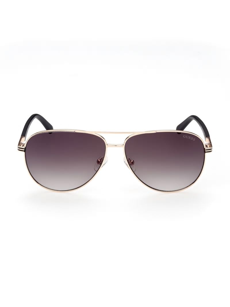 Guess Aviator Metal Sunglasses - Gld