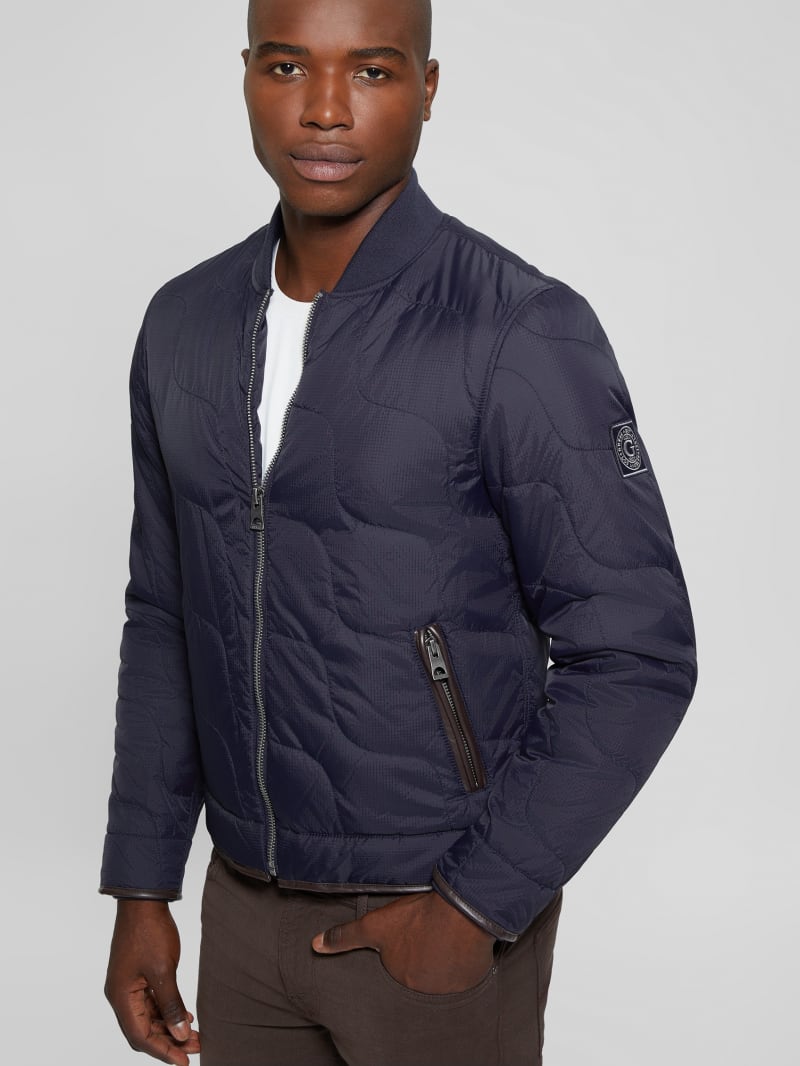 Guess Alameda Ripstop Quilted Jacket - Bleu éLéGant