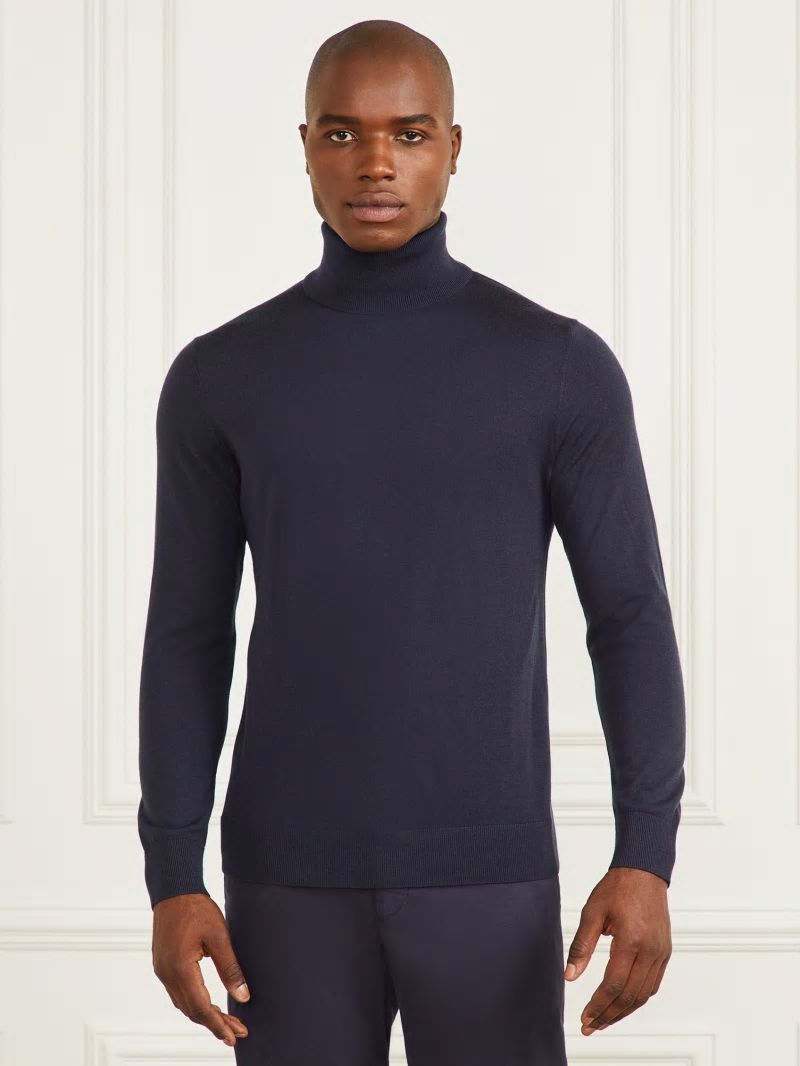 Guess Merino Wool Turtleneck Sweater - Bleu éLéGant