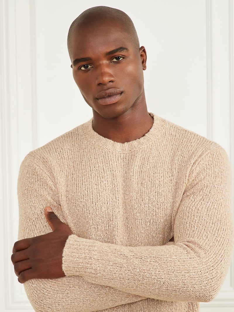 Guess Jaspe Crewneck Sweater - Neutral Sand