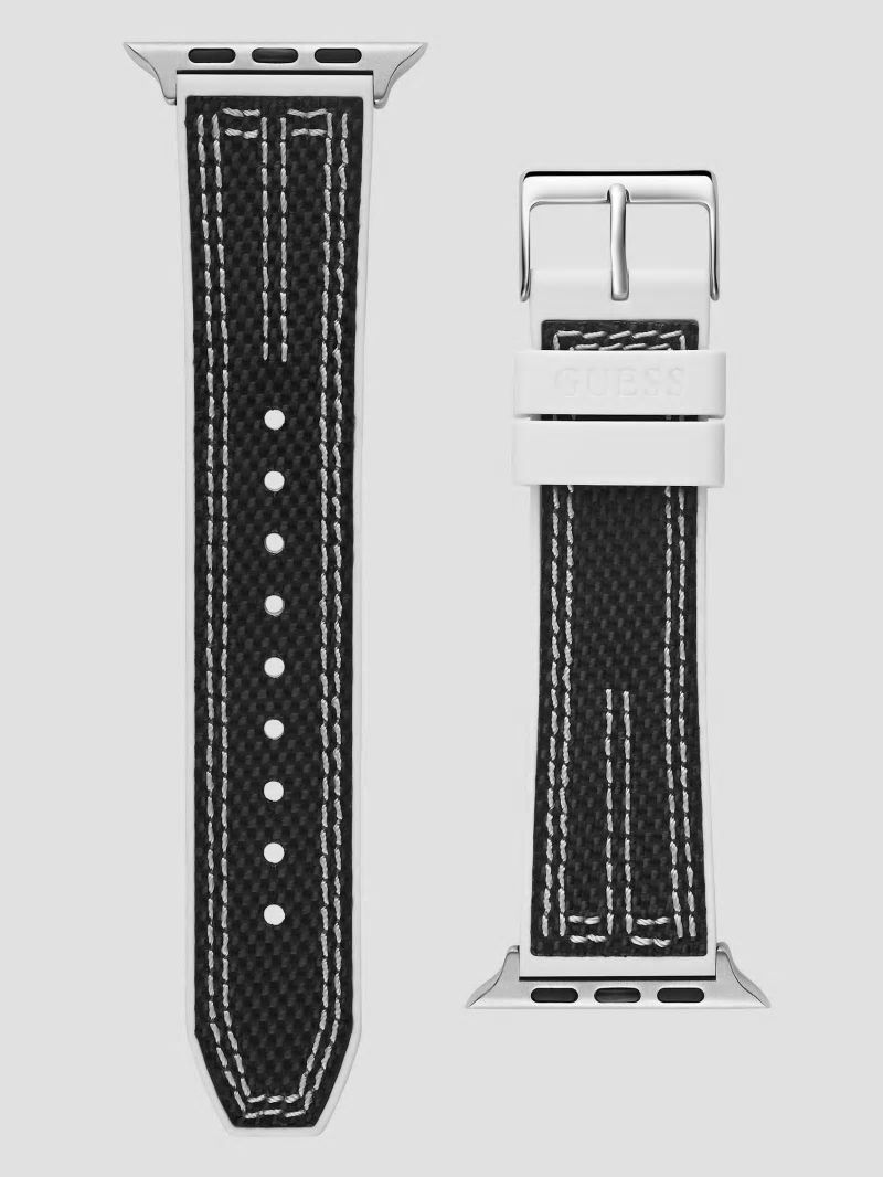 Guess Black and White Woven 42-45 mm Band for Apple Watch® - Black